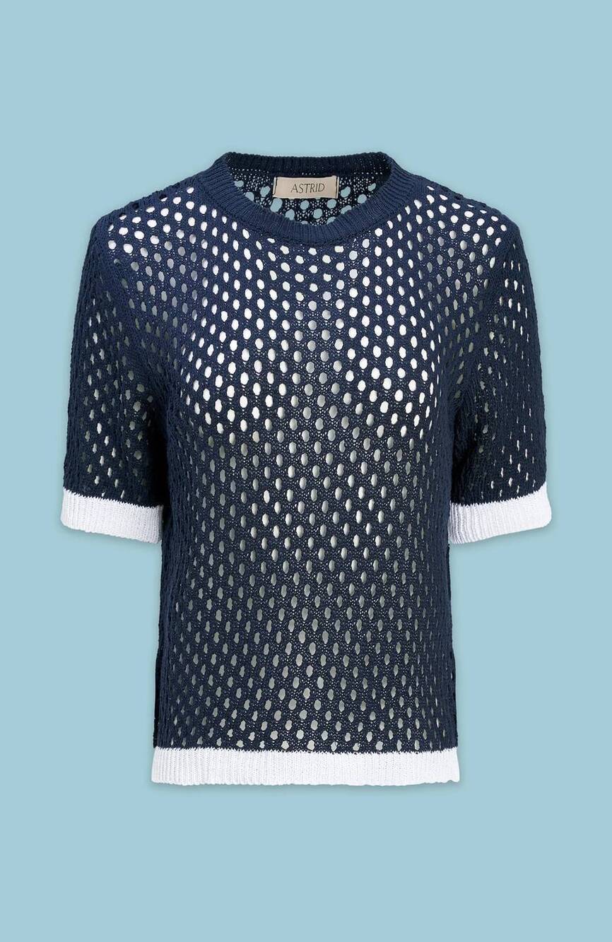 NEW ASTRID women's margo top in navy